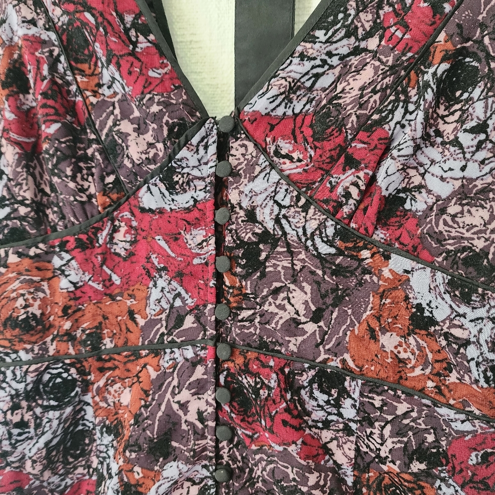 Free People Red and Black Floral Mini Dress - Picture 11 of 11